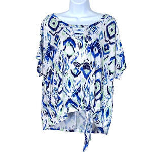 Absolutely Famous Blouse Womens Size XL Multicolor Boho